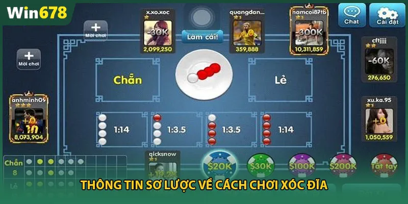 Thông tin sơ lược về cách chơi xóc đĩa